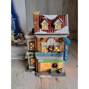 Dept 56 55615 Main Street Pharmacy Snow village‎ accessory Xmas